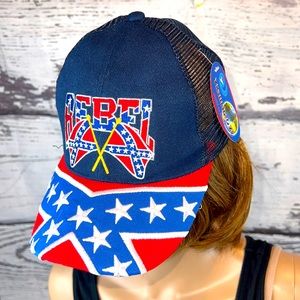 Rebel Flag Hat Snap Back Hat - OS